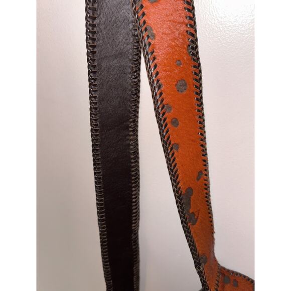 NEW Handmade Dyed Cowhide Leather Cossbody Purse Steer Cow Western Texas Univ - Picture 9 of 14